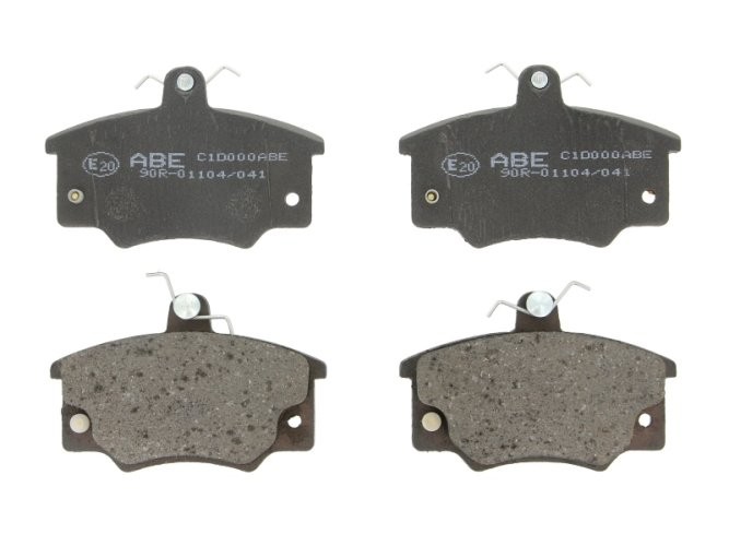 Set plăcuțe frână ABE, față ,pentru: ABARTH RITMO; ALFA ROMEO 145, 146, 155, 33, ARNA, SPIDER; FIAT 131, 132, 147, ARGENTA, BARCHETTA, CROMA, PANDA, PANDA/HATCHBACK 0.65-Electric 01.76-03.12