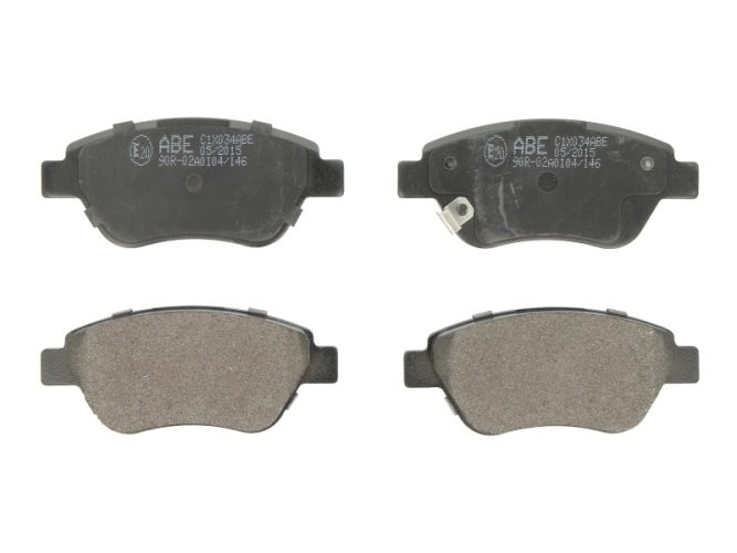 Set plăcuțe frână ABE, față ,pentru: FIAT DOBLO, DOBLO/MINIVAN, PANDA; OPEL ADAM, CORSA D, CORSA D/HATCHBACK; PEUGEOT 308 I 1.0-1.9D 10.01-