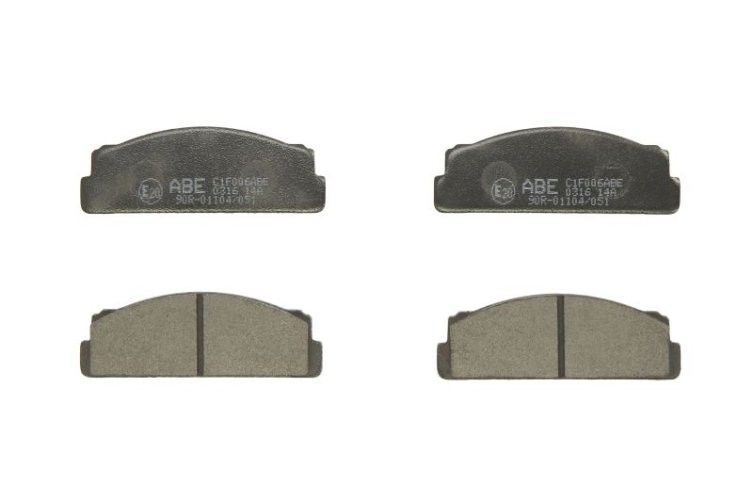 Set plăcuțe frână ABE, față ,pentru: FIAT 124, 124 SPIDER, 125, 127, 131, 132, 900 T/E, 900 T/E PULMINO, ARGENTA, CAMPAGNOLA, FIORINO, FIORINO/MINIVAN, PANDA, RITMO 0.65-2.5D 01.66-11.08