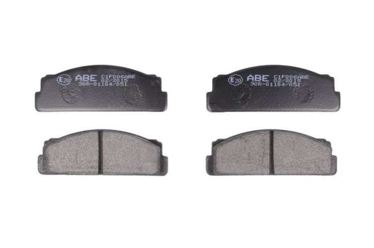 Set plăcuțe frână ABE, față ,pentru: FIAT 124, 124 SPIDER, 125, 127, 131, 132, 900 T/E, 900 T/E PULMINO, ARGENTA, CAMPAGNOLA, FIORINO, FIORINO/MINIVAN, PANDA, RITMO 0.65-2.5D 01.66-11.08