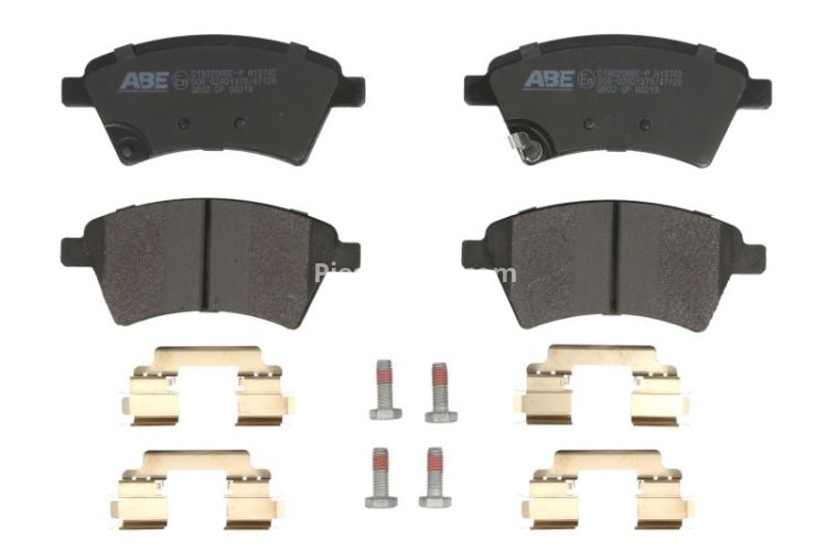 Set plăcuțe frână ABE, față ,pentru: FIAT SEDICI; NISSAN JUKE, TIIDA; RENAULT LATITUDE; SUZUKI SX4 1.5-2.0D 05.04-