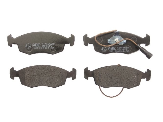 Set plăcuțe frână ABE, față ,pentru: FIAT DOBLO, DOBLO/MINIVAN, GRANDE PUNTO, LINEA, PALIO, SIENA 1.2-1.9D 04.96-