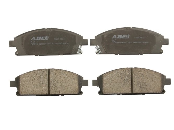 Set plăcuțe frână ABE, față ,pentru: HONDA CR-Z; NISSAN Q45 I, Q45 II, QX4; NISSAN CARAVAN, PATHFINDER II, QUEST, TERRANO II, X-TRAIL I 1.5H-4.1 10.92-