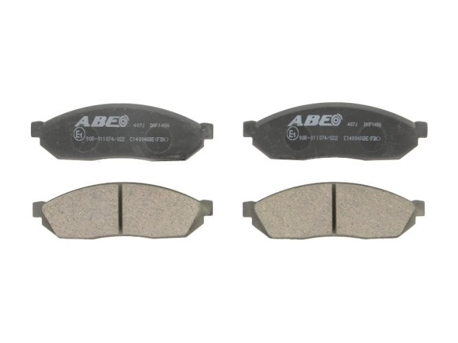 Set plăcuțe frână ABE, față ,pentru: HONDA ACCORD IX, ACCORD VII, CIVIC I, CIVIC II, CIVIC X, CR-V I, CR-V II, CR-V IV, ELEMENT, ODYSSEY; SUZUKI ALTO I, ALTO II, ALTO III, ALTO IV 0.8-3.5 09.79-