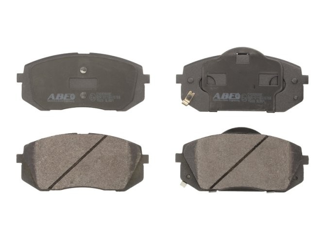 Set plăcuțe frână ABE, față ,pentru: HYUNDAI GENESIS, I40 I, I40 I CW, IX35, IX55, KONA, KONA/SUV, SONATA VI, TUCSON, TUCSON/SUV; KIA CADENZA II, CARENS II, CARENS III 1.0-Electric 07.02-