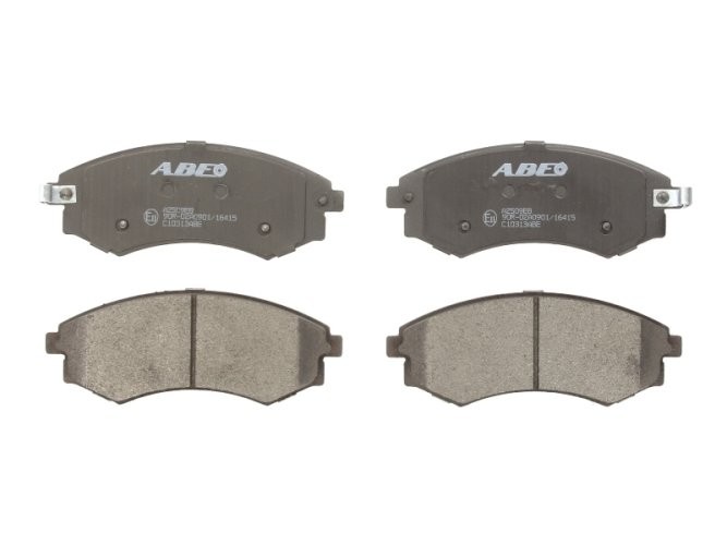 Set plăcuțe frână ABE, față ,pentru: HYUNDAI COUPE I, ELANTRA III, ELANTRA V, GALLOPER II, GETZ, HIGHWAY, LANTRA I, LANTRA II, MATRIX, S, SONATA II, SONATA III, SONATA IV 1.2-4.5 07.88-