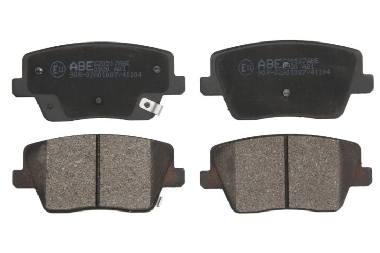 Set plăcuțe frână ABE, spate ,pentru: HYUNDAI ELANTRA IV, I30, TUCSON 1.0-2.0 09.15-