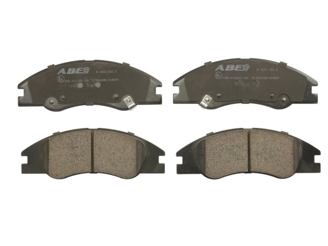Set plăcuțe frână ABE, față ,pentru: KIA CERATO I, CERATO II, CERATO KOUP III, RIO I 1.3-2.0D 08.00-