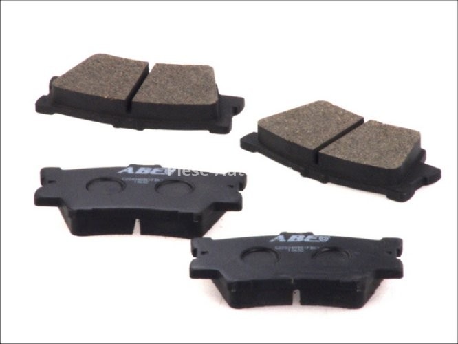 Set plăcuțe frână ABE, spate ,pentru: VOLVO 340-360; LEXUS ES; PONTIAC VIBE; TOYOTA AVALON, CAMRY, HARRIER, MARK X ZIO I, MATRIX, RAV 4 III, RAV 4 IV, SOLARA 1.8-3.5 08.84-