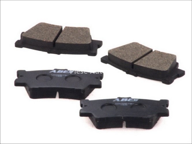 Set plăcuțe frână ABE, spate ,pentru: VOLVO 340-360; LEXUS ES; PONTIAC VIBE; TOYOTA AVALON, CAMRY, HARRIER, MARK X ZIO I, MATRIX, RAV 4 III, RAV 4 IV, SOLARA 1.8-3.5 08.84-