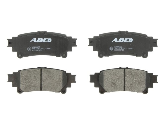 Set plăcuțe frână ABE, spate ,pentru: LEXUS GS, IS III, RX; TOYOTA FORTUNER, HIGHLANDER, MARK X II, PRIUS PLUS, SIENNA 1.8H-3.5H 04.05-