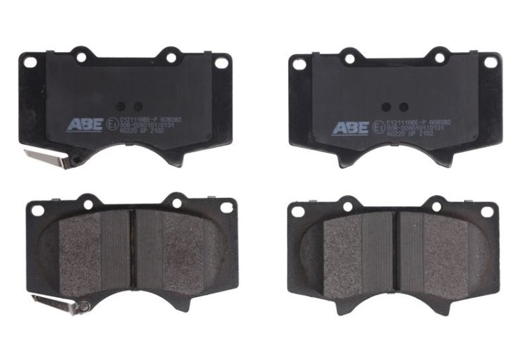 Set plăcuțe frână ABE, față ,pentru: LEXUS GX; MITSUBISHI PAJERO IV, PAJERO SPORT II; TOYOTA 4 RUNNER IV, 4 RUNNER V, CALDINA, CORONA, CROWN, DYNA 200, FJ CRUISER, FORTUNER 1.8-4.7 08.88-