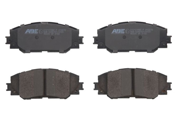 Set plăcuțe frână ABE, față ,pentru: LEXUS HS; PONTIAC VIBE; SUBARU TREZIA; TOYOTA ALLION II, AURIS, BB I, BB II, CALDINA, COROLLA, HARRIER, MARK X ZIO I, MATRIX, NOAH/VOXY, PASEO 1.0-3.5 08.95-