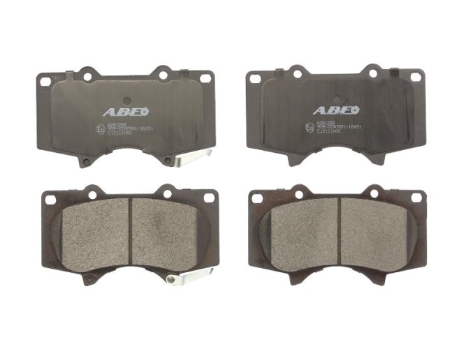 Set plăcuțe frână ABE, față ,pentru: LEXUS GX; MITSUBISHI PAJERO IV; TOYOTA 4 RUNNER IV, 4 RUNNER V, CALDINA, CORONA, CROWN, DYNA 200, FJ CRUISER, FORTUNER, HARRIER, HILUX 1.8-4.7 08.88-