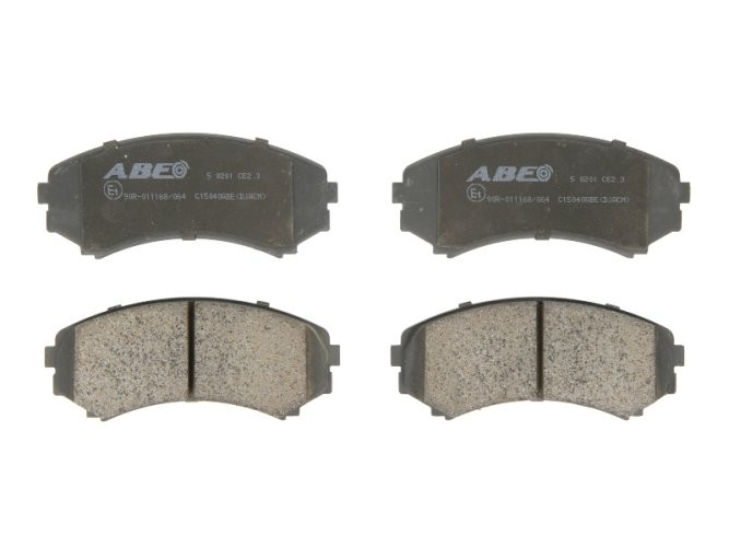 Set plăcuțe frână ABE, față ,pentru: MAZDA MPV I; MITSUBISHI ECLIPSE, ECLIPSE II, ECLIPSE III, ENDEAVOR, GRANDIS, L200, LANCER VII, LANCER VIII, OUTLANDER I, OUTLANDER III 1.6-4.5 11.86-