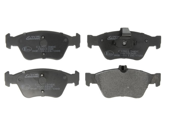 Set plăcuțe frână ABE, față ,pentru: MERCEDES C T-MODEL (S202), C (W202), CLK (A208), CLK (C208), E T-MODEL (S210), E (VF210), E (W210), S (C140), SLK (R170) 2.0-6.0 09.92-04.04