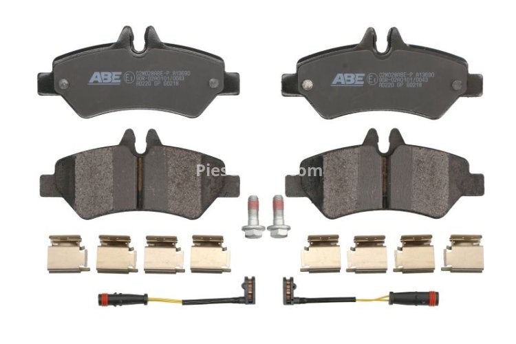 Set plăcuțe frână ABE, spate ,pentru: MERCEDES SPRINTER 3,5-T (B906), SPRINTER 3,5-T (B907), SPRINTER 3,5-T (B907, B910), SPRINTER 3-T (B906), SPRINTER 4,6-T (B906) 1.8-3.5 04.06-