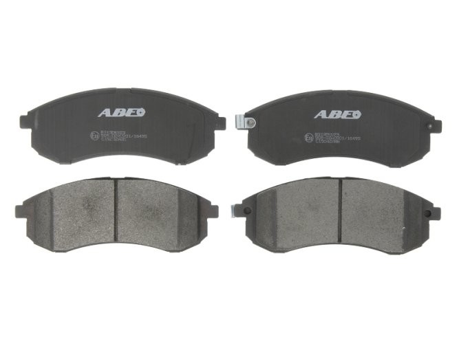 Set plăcuțe frână ABE, față ,pentru: MITSUBISHI COLT VI, DELICA / SPACE GEAR, ECLIPSE, ECLIPSE II, ECLIPSE III, L 300 III, L200, L400, LANCER IV, LANCER V, LANCER VII, LANCER VIII 0.7-3.5 03.80-