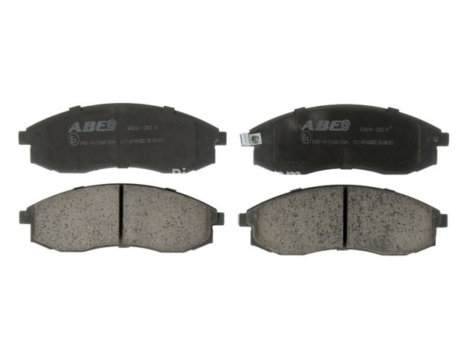 Set plăcuțe frână ABE, față ,pentru: MITSUBISHI COLT VI, DELICA / SPACE GEAR, ECLIPSE, ECLIPSE II, ECLIPSE III, L 300 III, L200, L400, LANCER IV, LANCER V, LANCER VII, LANCER VIII 0.7-3.5 03.80-