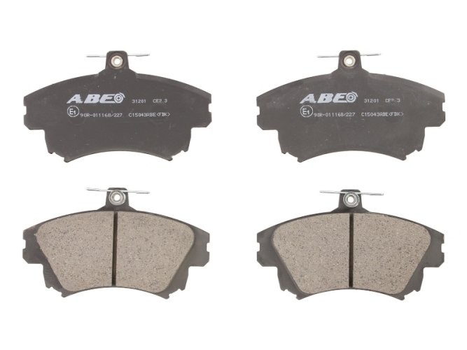 Set plăcuțe frână ABE, față ,pentru: VOLVO S40 I, V40; MITSUBISHI CARISMA, COLT CZC VI, COLT VI; SMART FORFOUR 1.1-2.0D 05.95-06.12