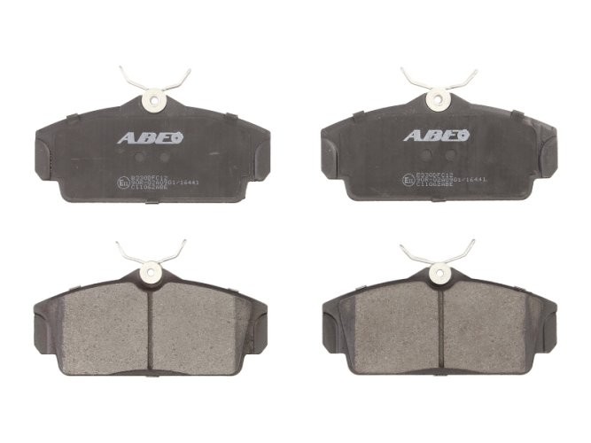 Set plăcuțe frână ABE, față ,pentru: NISSAN ALMERA I, ALMERA II, PATROL GR V, PRIMERA, PULSAR, SUNNY III, TEANA III 1.5-4.2D 02.91-