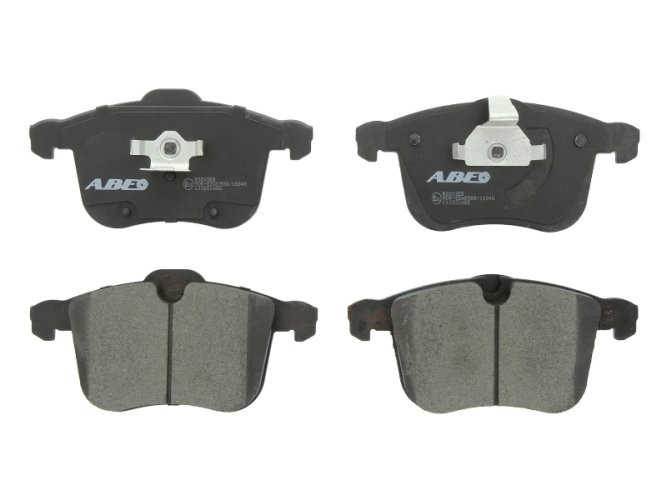Set plăcuțe frână ABE, față (cu instructiuni de montare; cu lacat; cu un tampon de amortizare), se potrivește: CADILLAC BLS; OPEL SIGNUM, VECTRA C, VECTRA C GTS; SAAB 9-3, 9-3X 1.6-3.2 04.02-