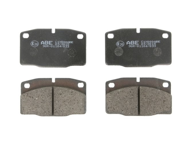 Set plăcuțe frână ABE, față ,pentru: OPEL ASCONA B, ASCONA C, ASTRA F, CORSA A, CORSA A TR, CORSA A/HATCHBACK, KADETT D, KADETT E, KADETT E COMBO, KADETT E/KOMBI 1.0-2.4 09.75-09.98