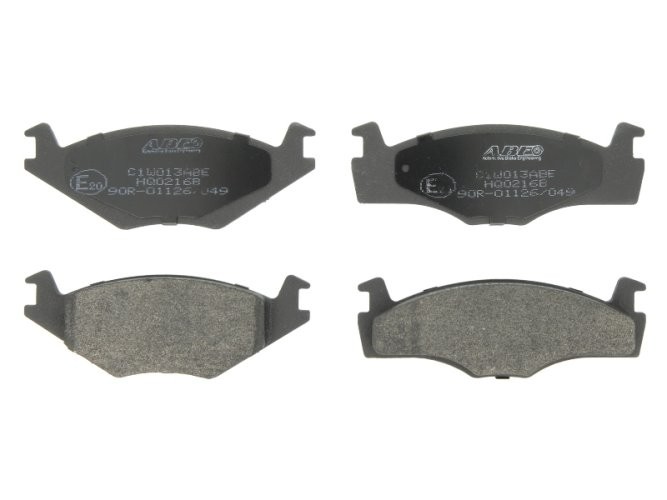 Set plăcuțe frână ABE, față ,pentru: SEAT CORDOBA, IBIZA II; VW DERBY, POLO, POLO CLASSIC, POLO II, POLO III, POLO III CLASSIC, POLO/HATCHBACK, SAVEIRO I 1.0-1.9D 08.81-10.02
