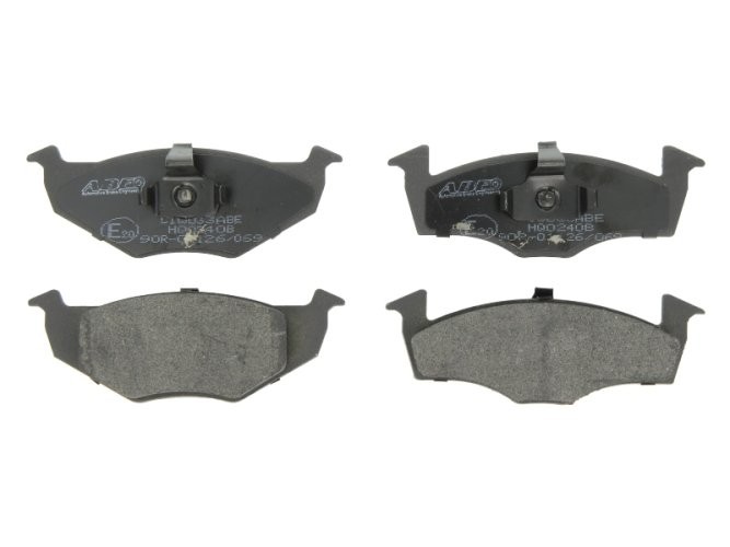 Set plăcuțe frână ABE, față ,pentru: SEAT CORDOBA, CORDOBA VARIO, IBIZA II, TOLEDO I; VW GOLF III, GOLF IV, PASSAT B1, POLO, POLO III CLASSIC, POLO/KOMBI, SAVEIRO I, VENTO 1.4-1.9D 02.76-10.02