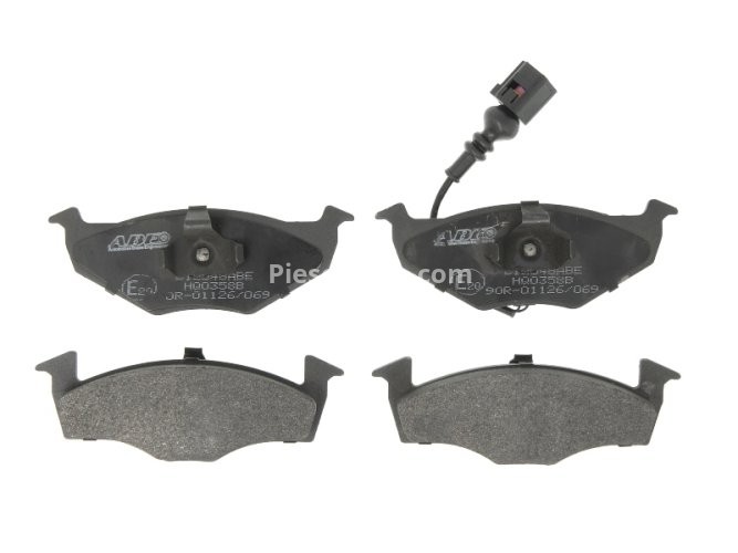 Set plăcuțe frână ABE, față ,pentru: SKODA FABIA I, FABIA I PRAKTIK, FABIA II, ROOMSTER PRAKTIK; VW POLO, POLO III CLASSIC, POLO IV, POLO V, POLO VIVO 1.0-2.0 06.96-