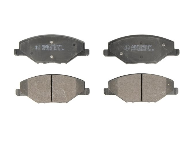 Set plăcuțe frână ABE, față ,pentru: SKODA FABIA II, RAPID; VW PASSAT B6, POLO IV, POLO V, POLO VI 1.2-3.6 09.02-