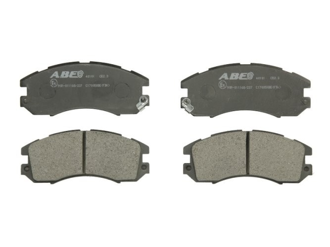 Set plăcuțe frână ABE, față ,pentru: SUBARU IMPREZA, LEGACY I, LEGACY II, LEGACY III, LEGACY OUTBACK 1.6-3.0 01.89-08.03
