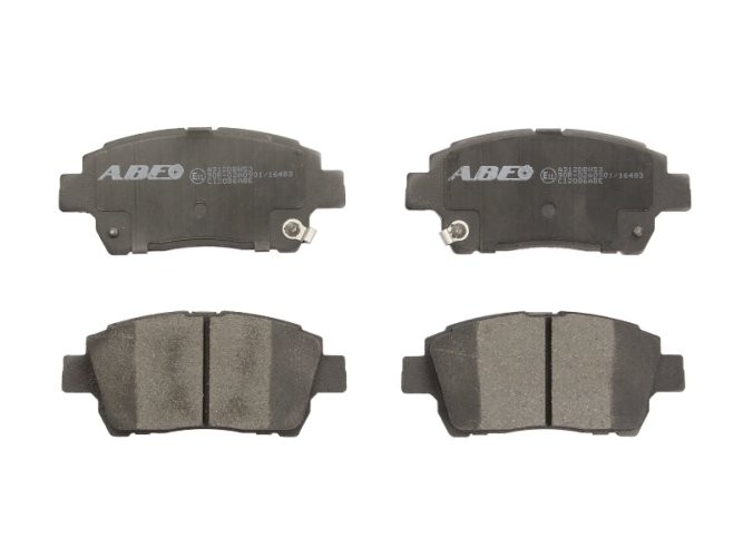 Set plăcuțe frână ABE, față ,pentru: TOYOTA ALLION I, ALTEZZA, BB I, BB II, BREVIS, CALDINA, CELICA, COROLLA, COROLLA VERSO, CROWN, ECHO, IQ, ISIS, IST, MARK II IX, MARK X I 1.0-3.0 10.97-