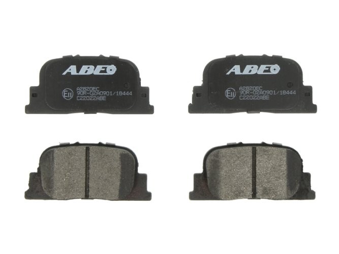 Set plăcuțe frână ABE, spate ,pentru: TOYOTA CALDINA, CAMRY, COROLLA, HARRIER, MARK II, OPA, PRIUS, SOLARA 1.5H-3.5 02.93-12.13