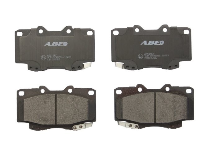 Set plăcuțe frână ABE, față ,pentru: TOYOTA FORTUNER, HILUX, HILUX IV, HILUX V, HILUX VII, LAND CRUISER PRADO, PICNIC, PREVIA II 2.0-4.0 01.85-