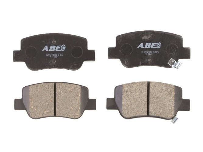 Set plăcuțe frână ABE, spate ,pentru: TOYOTA AVENSIS 1.6-2.2D 11.08-10.18