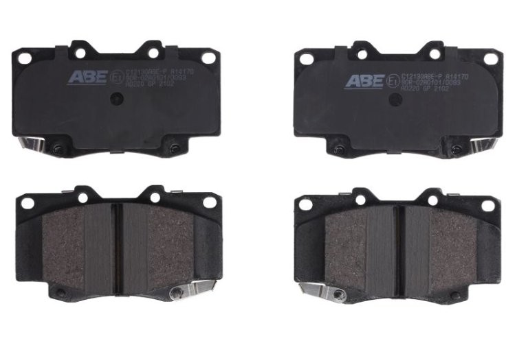 Set plăcuțe frână ABE, față ,pentru: TOYOTA FORTUNER, HILUX, HILUX IV, HILUX V, HILUX VII, LAND CRUISER PRADO, PICNIC, PREVIA II 2.0-4.0 01.85-