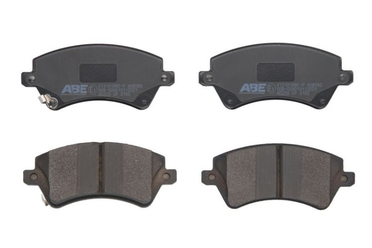 Set plăcuțe frână ABE, față ,pentru: TOYOTA ALLION I, BB I, COROLLA, CROWN, DYNA 150, IST, PORTE I, PROBOX / SUCCEED, RAUM, VIOS / SOLUNA VIOS, WILL CYPHA I 1.3-3.0 08.85-08.14