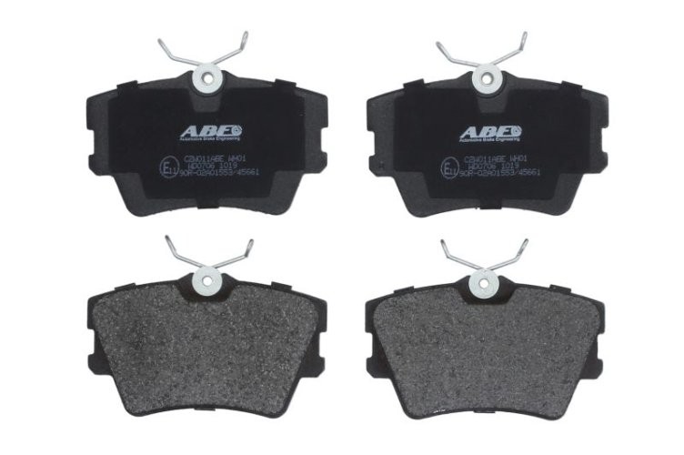 Set plăcuțe frână ABE, spate ,pentru: VW CALIFORNIA T4 CAMPER, PASSAT B5.5, PASSAT B6, PASSAT B7, PASSAT B7/KOMBI, POLO III CLASSIC, POLO IV, POLO V, QUANTUM, TIGUAN 1.6-3.6 07.90-