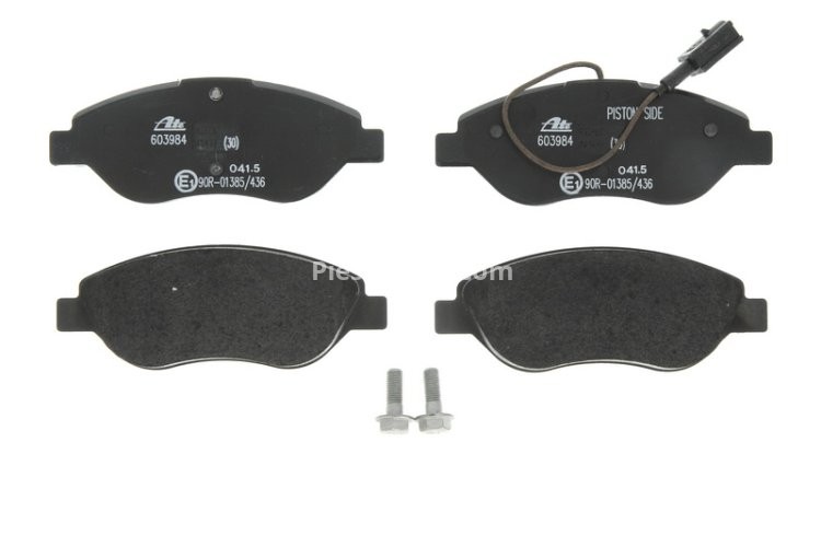 Set plăcuțe frână ATE, față (cu șuruburi ghidare etrier), pentru: ALFA ROMEO 147, 156, MITO; FIAT BRAVO II, STILO; LANCIA DELTA III, LYBRA 1.3D-2.4 02.97-10.18