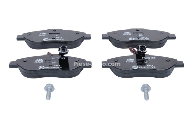Set plăcuțe frână ATE, față (cu șuruburi ghidare etrier), pentru: ALFA ROMEO 147, 156, MITO; FIAT BRAVO II, STILO; LANCIA DELTA III, LYBRA 1.3D-2.4 02.97-10.18