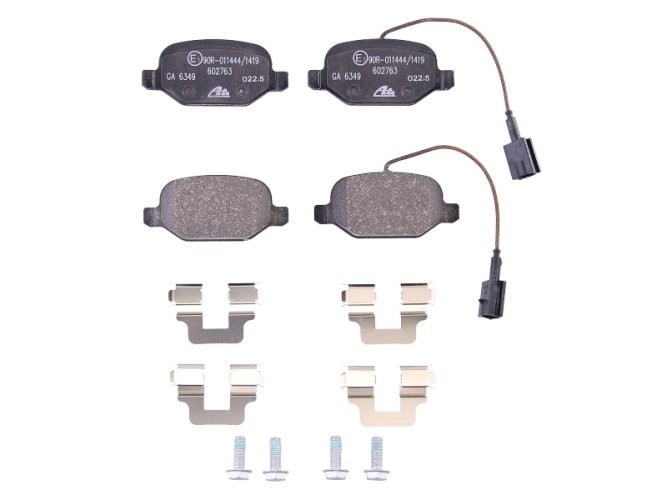 Set plăcuțe frână ATE, spate  (cu accesorii; cu șuruburi ghidare etrier), pentru: ALFA ROMEO MITO 0.9-1.6D 08.08-10.18