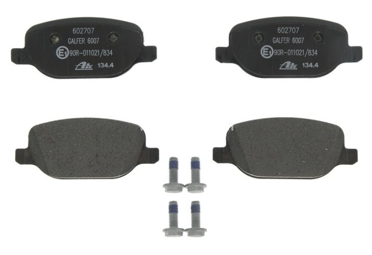 Set plăcuțe frână ATE, spate  (cu șuruburi ghidare etrier), pentru: ALFA ROMEO 159, BRERA, SPIDER; LANCIA THESIS 1.8-3.2 07.02-12.12