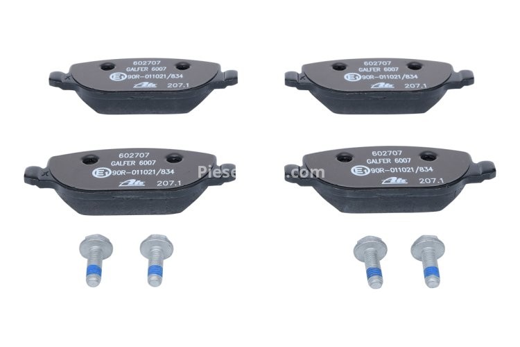 Set plăcuțe frână ATE, spate  (cu șuruburi ghidare etrier), pentru: ALFA ROMEO 159, BRERA, SPIDER; LANCIA THESIS 1.8-3.2 07.02-12.12