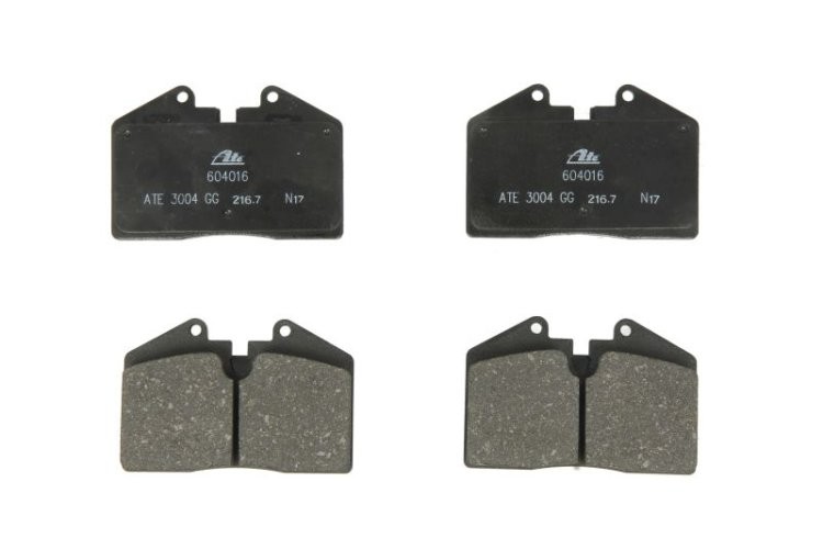 Set plăcuțe frână ATE, față/spate , pentru: FERRARI 348 SPIDER, 348 TB/GTB, 348 TS/GTS, 456 GT/GTA, 512 M, 512 TR, F355 BERLINETTA, F355 GTS; MASERATI 3200 GT, 4200 GT / 2.5-5.5 07.77-