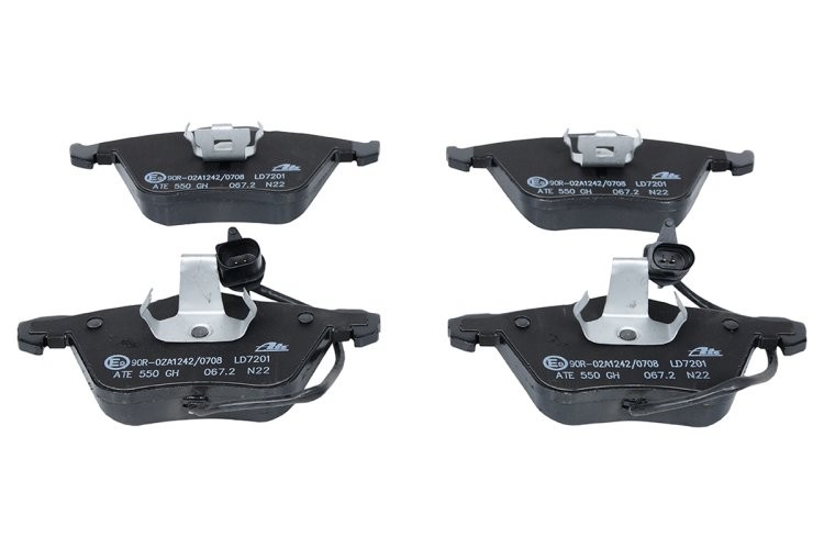 Set plăcuțe frână ATE din ceramică, față , pentru: AUDI A4 B6, A4 B7, A6 ALLROAD C6, A6 C6, A8 D3; SEAT EXEO, EXEO ST 1.6-4.0D 11.00-05.13