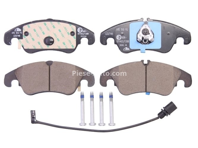 Set plăcuțe frână ATE din ceramică, față (cu accesorii; cu șuruburi ghidare etrier), pentru: AUDI A4 ALLROAD B8, A4 B8, A5 1.8-3.2 06.07-01.17