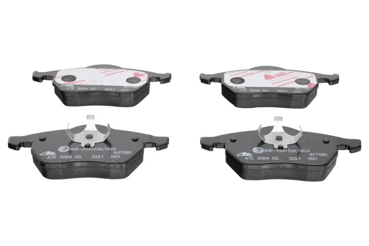Set plăcuțe frână ATE, față , pentru: AUDI A3, TT; SEAT IBIZA III, LEON, TOLEDO II; SKODA OCTAVIA I, OCTAVIA I/KOMBI; VW GOLF III, GOLF IV, NEW BEETLE, PASSAT B3/B4, VENTO 1.4-2.9 06.91-12.10