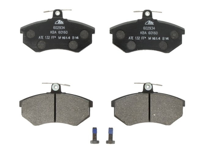 Set plăcuțe frână ATE, față (cu șuruburi ghidare etrier), pentru: AUDI 100 C2, 200 C2, 80 B2, 80 B3, 80 B4, 90 B3, A4 B5, CABRIOLET B3, COUPE B3, QUATTRO 1.6-2.6 03.77-
