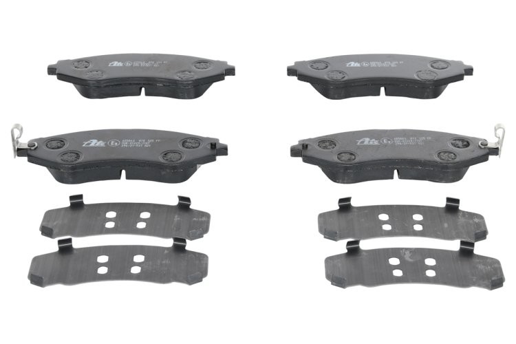 Set plăcuțe frână ATE, față (cu un tampon de amortizare), pentru: CHEVROLET AVEO / KALOS, LACETTI, NUBIRA; DAEWOO LACETTI, NUBIRA 1.4-2.0D 12.00-